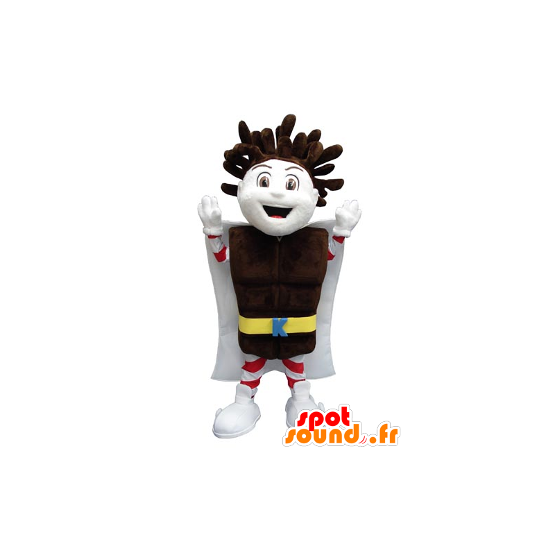 Kapo Chokladmaskot, pojke med en chokladkaka - Spotsound maskot