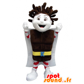 Kapo Chokladmaskot, pojke med en chokladkaka - Spotsound maskot