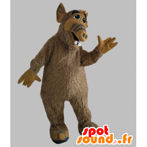 Halv maskot, berømt brunt og behåret monster - Spotsound maskot