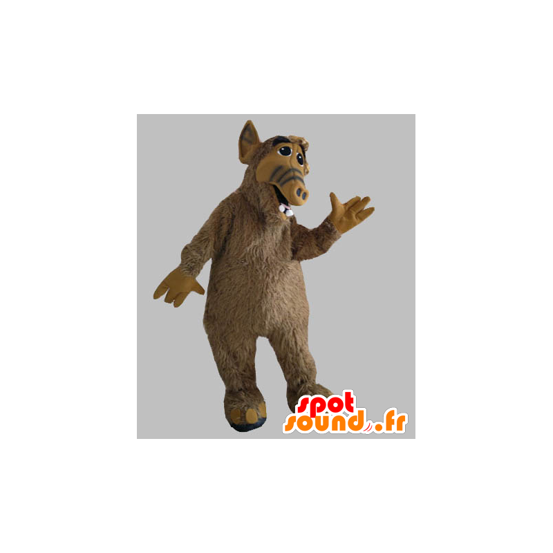 Halv maskot, berømt brunt og behåret monster - Spotsound maskot Halv maskot, berømt brunt og behåret monster - Spotsound maskot