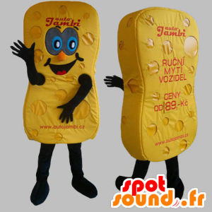 Mascotte spugna gigante giallo. mascotte gialla - MASFR031812 - Mascotte di oggetti
