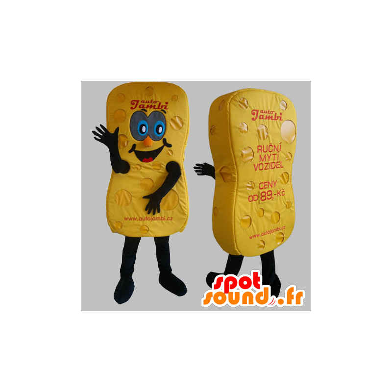 Mascot esponja gigante amarelo. mascote amarela - MASFR031812 - objetos mascotes