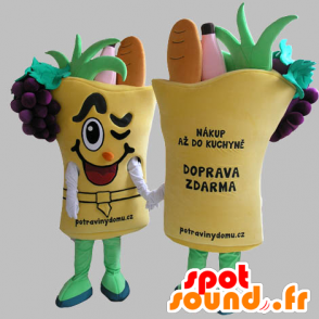 Vegetable basket mascot. vegetable mascot - MASFR031819 - Mascot of vegetables