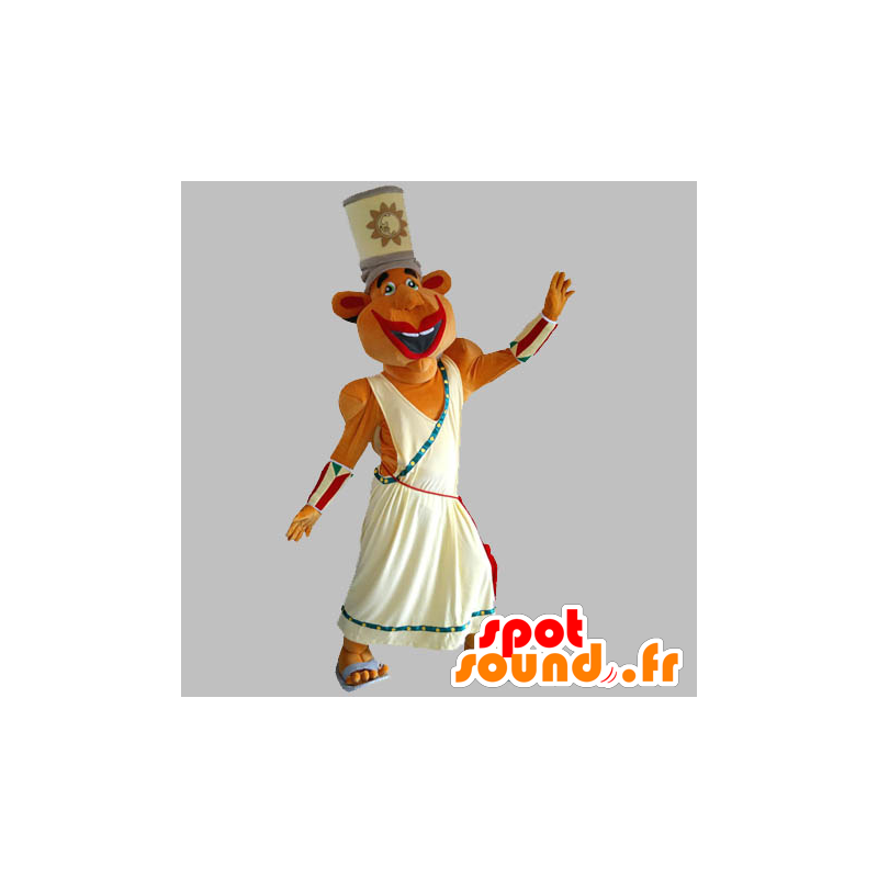 Pharaoh mascot in traditional dress. Mascot Egypt - MASFR031828 - Human mascots