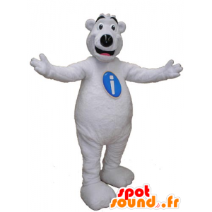 Mascot polar bear, giant teddy - MASFR031833 - Bear mascot