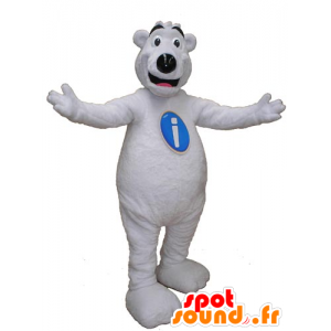 Mascotte d'ours blanc, de nounours géant - MASFR031833 - Mascotte d'ours