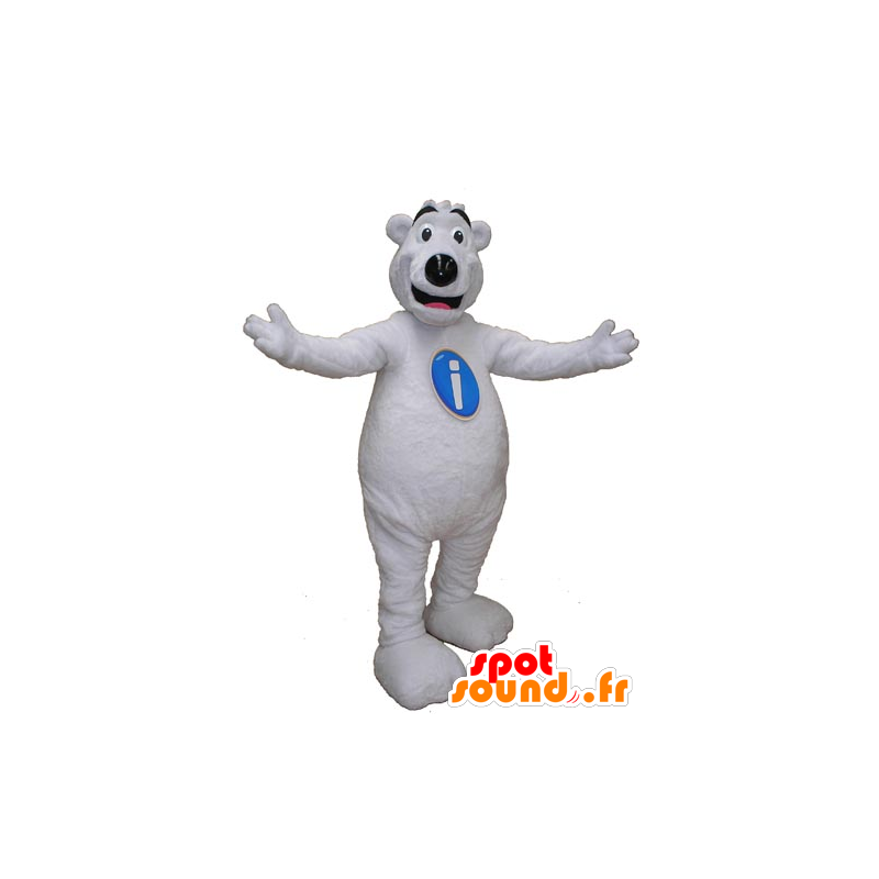 Mascot polar bear, giant teddy - MASFR031833 - Bear mascot