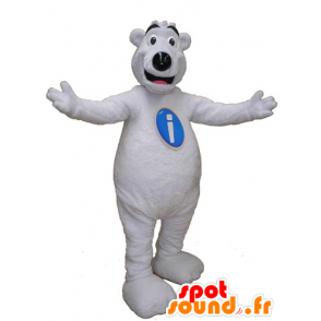 Mascot polar bear, giant teddy - MASFR031833 - Bear mascot
