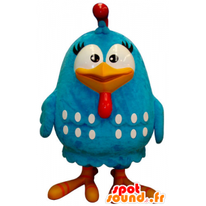 Mascotte de gros oiseau bleu et blanc, géant - MASFR031840 - Mascotte d'oiseaux