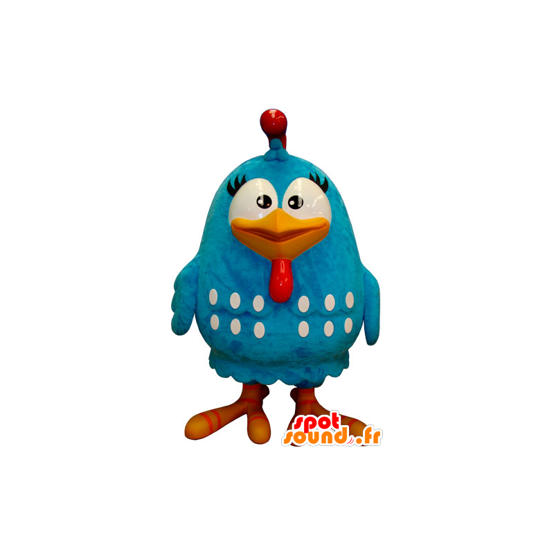 Mascotte de gros oiseau bleu et blanc, géant - MASFR031840 - Mascotte d'oiseaux