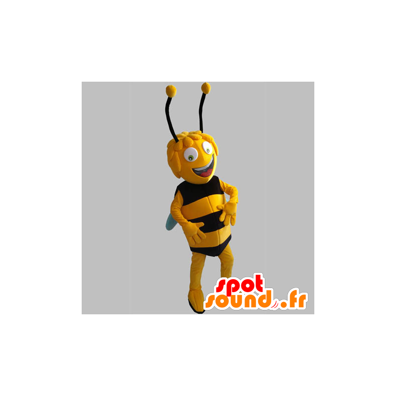 Maya the Bee mascot. yellow and black bee - MASFR031841 - Mascots bee