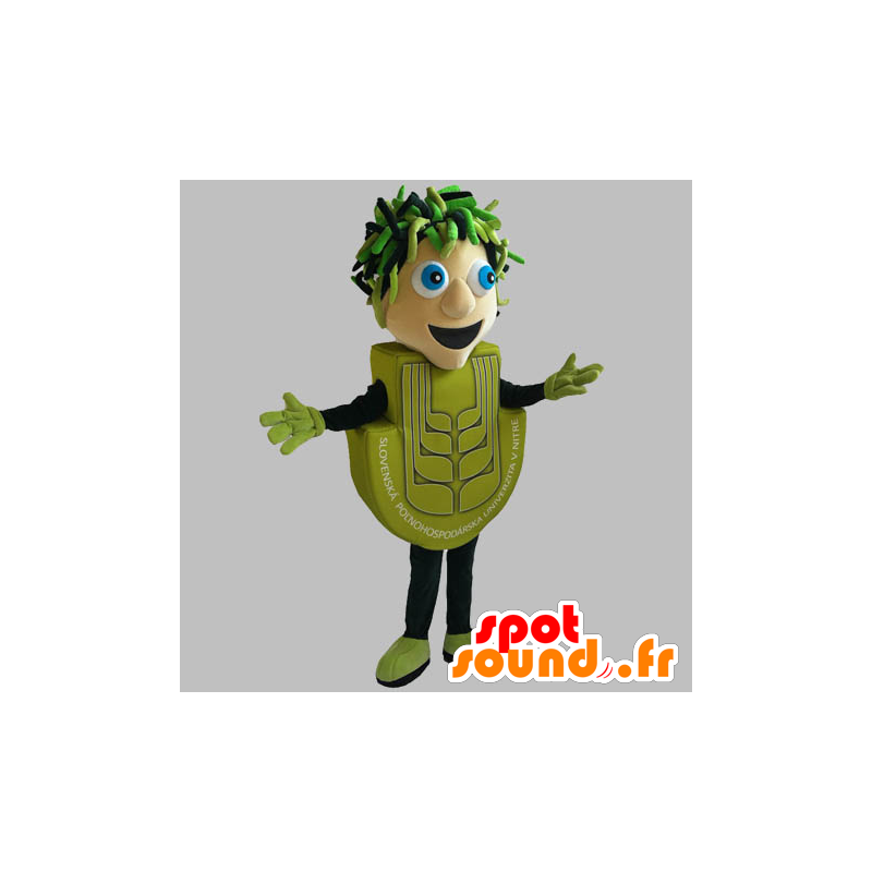 Uomo mascotte verde. uomo verde - MASFR031842 - Umani mascotte