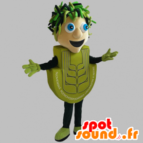 Mascotte de bonhomme vert. Bonhomme vert - MASFR031842 - Mascottes Homme