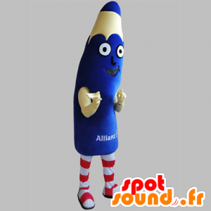 Mascot blue pencil giant. pen Mascot - MASFR031846 - Mascots pencil