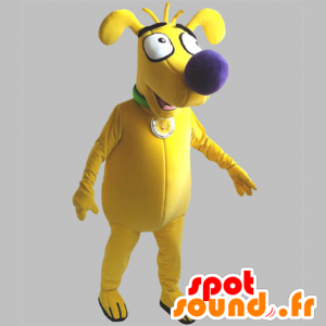 Yellow Dog mascotte, divertente e carino - MASFR031850 - Mascotte cane