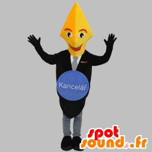 Fyldepen maskot, sort og guld - Spotsound maskot kostume