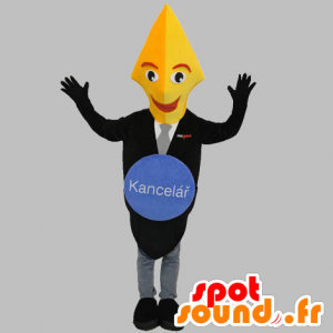 Mascot mustekynä, musta ja kulta - MASFR031854 - maskotteja Pencil