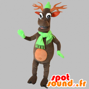 Christmas reindeer mascotte. kariboe mascotte - MASFR031861 - Kerstmis Mascottes