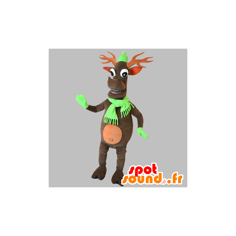 Mascotte de renne de Noël. Mascotte de caribou - MASFR031861 - Mascottes Noël