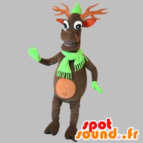 Christmas reindeer mascot. caribou mascot - MASFR031861 - Christmas mascots