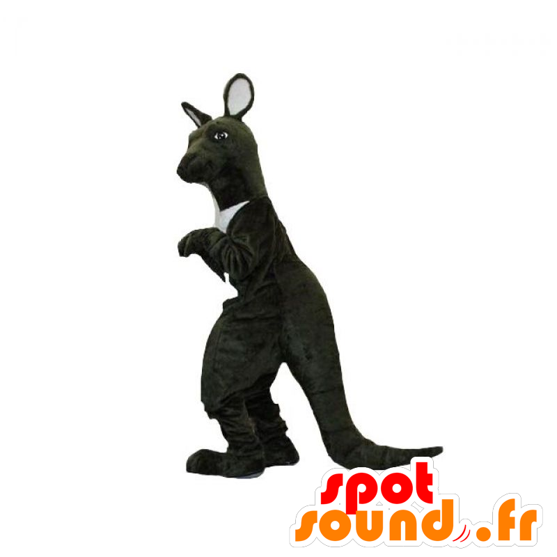 Schwarz-Weiß-Känguru-Maskottchen. Riesen-Känguru - MASFR031864 - Känguru-Maskottchen