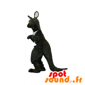 In bianco e nero canguro mascotte. canguro gigante - MASFR031864 - Mascotte di canguro