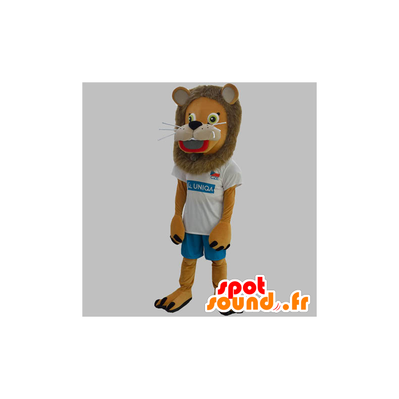 Bruine leeuw mascotte met een harige manen - MASFR031869 - Lion Mascottes