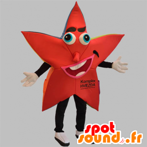 Mascot rød og svart stjerne, gigantiske - MASFR031871 - Ikke-klassifiserte Mascots
