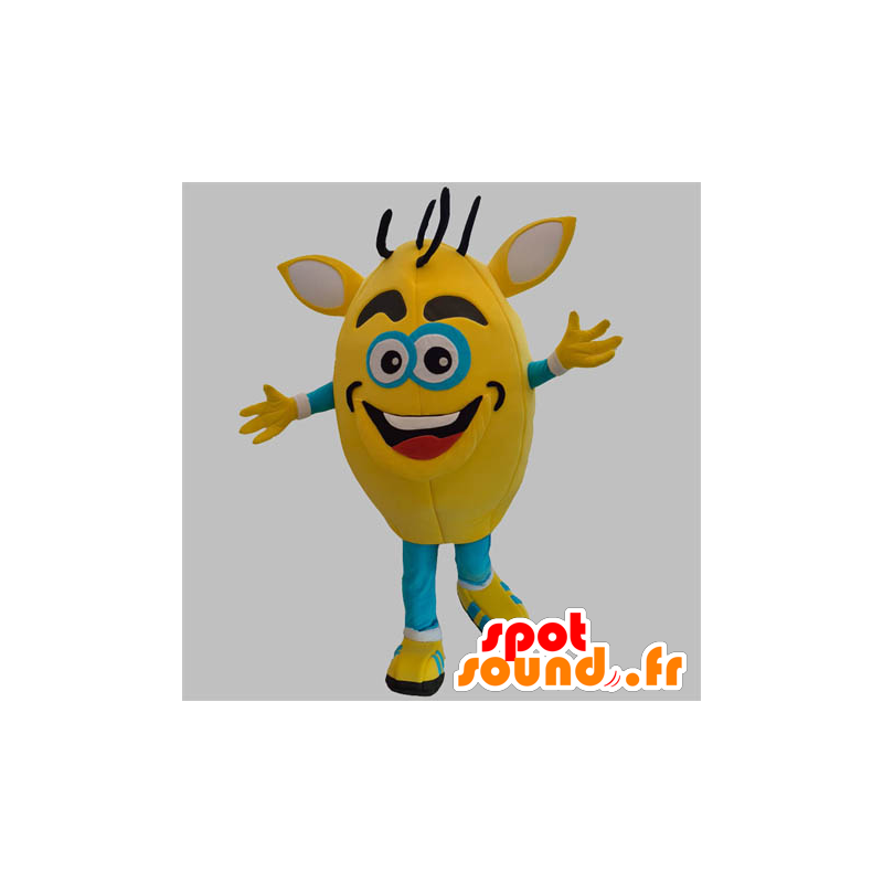 Mascot uomo giallo e blu. Mostro Mascot - MASFR031874 - Umani mascotte