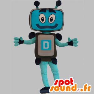 Robot mascot, computer, TV screen - MASFR031875 - Mascots unclassified