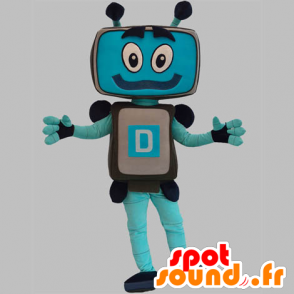 Robot maskotti, tietokone, TV-ruudussa - Luokittelemattomat maskotit - MASFR031875 - SpotSound.fr