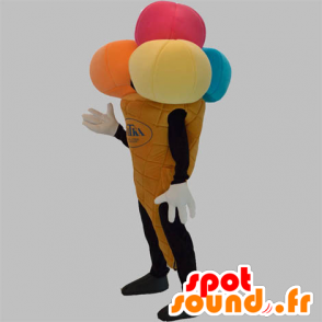 Cone Mascot giant ice. Glacier mascot - MASFR031876 - Fast food mascots