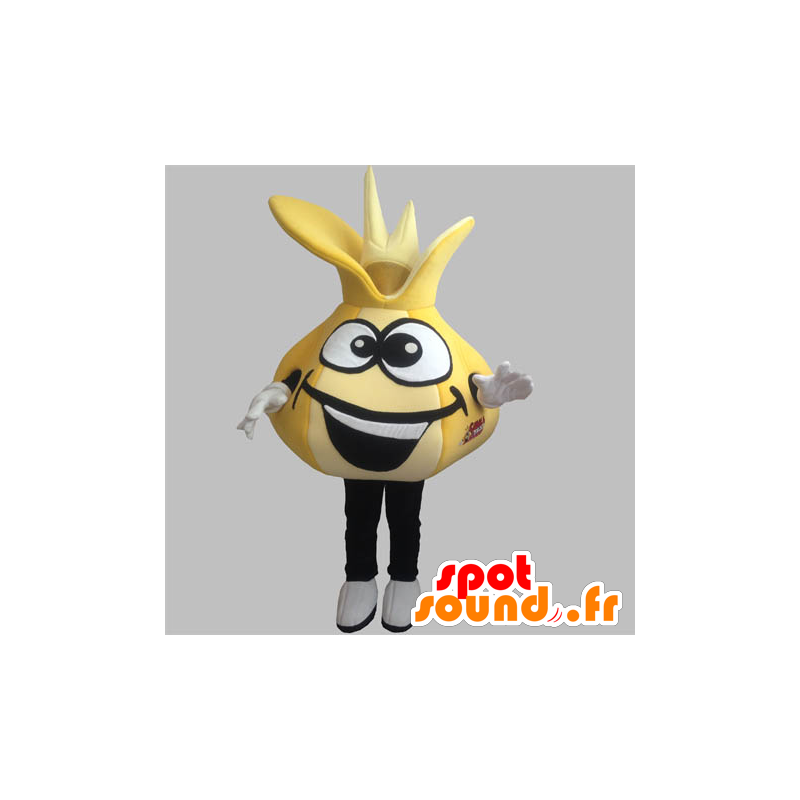 Onion mascot of garlic yellow giant - MASFR031897 - Mascot of vegetables