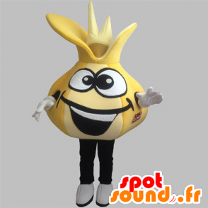 Onion mascot of garlic yellow giant - MASFR031897 - Mascot of vegetables