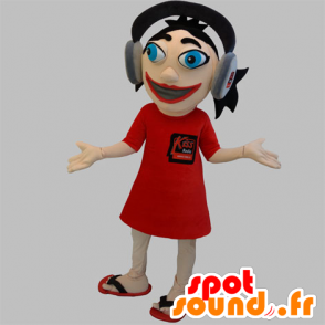 Mascota chica con auriculares en la cabeza - MASFR031900 - Chicas y chicos de mascotas