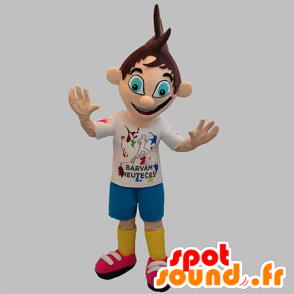Boy mascot, teenager with beautiful blue eyes - MASFR031907 - Mascots boys and girls