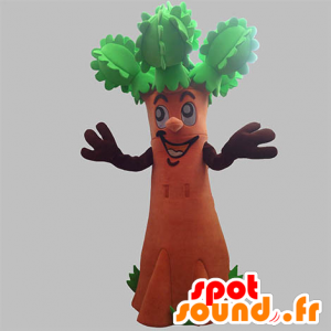 Giant boom mascotte, bruin en groen. Mascot struik - MASFR031914 - mascottes planten