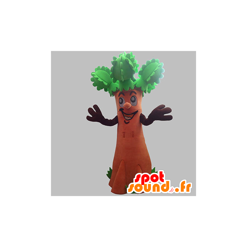 Giant albero mascotte, marrone e verde. mascotte arbusto - MASFR031914 - Mascotte di piante