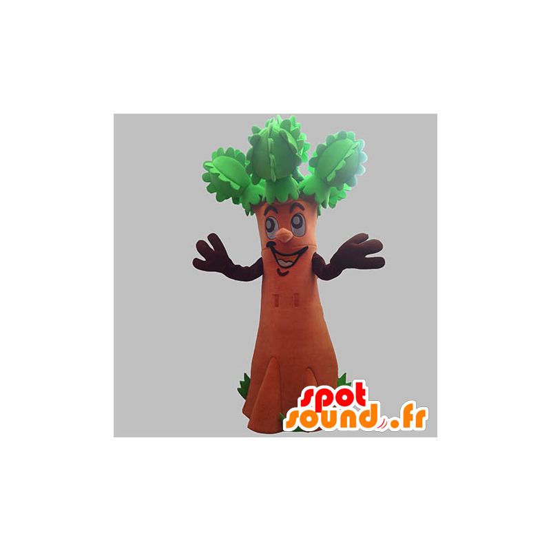 Giant boom mascotte, bruin en groen. Mascot struik - MASFR031914 - mascottes planten