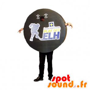 Hockey puck maskot. Sportmaskot - Spotsound maskot