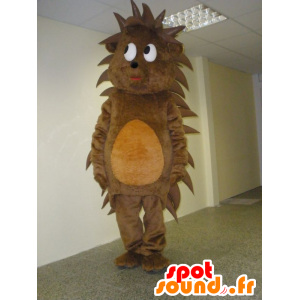 Mascot Hedgehog marrom e laranja, doce e bonito - MASFR031940 - mascotes Hedgehog