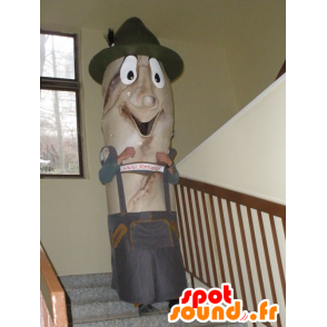 Baguette mascotte in traditionele Tsjechische kleding - Voedsel mascotte - MASFR031941 - SpotSound.fr