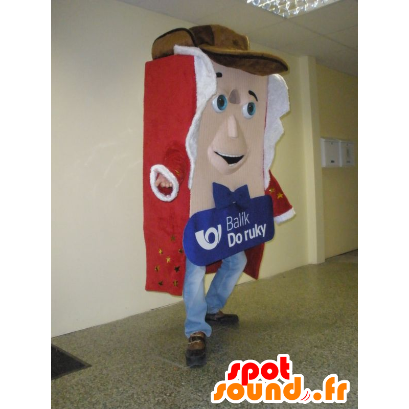 Giant packages mascot dressed in red and white - MASFR031959 - Mascots of objects