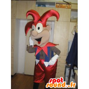 King jester maskot, akrobat - Spotsound maskot kostume
