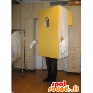 Workbook mascot, yellow and white paper - MASFR031968 - Mascots of objects