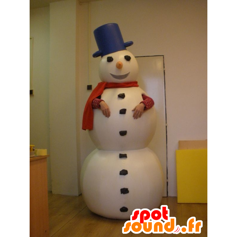 Branco Snowman mascote, Giant - MASFR031981 - Mascotes homem Branco Snowman mascote, Giant - MASFR031981 - Mascotes homem