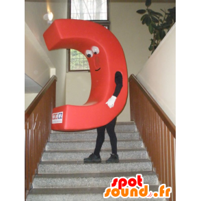 Letter rode hoofdletters gevormde mascotte C. C - MASFR031985 - Niet-ingedeelde Mascottes