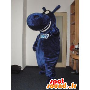 Mascot blauw nijlpaard, gigantische en plezier - MASFR031988 - Hippo Mascottes