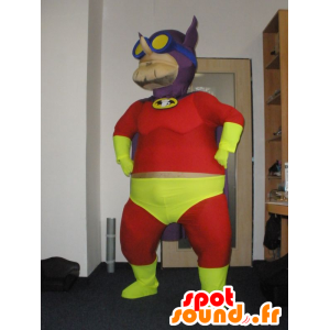 Mascotte Beerman, supereroe molto colorato - MASFR031992 - Mascotte del supereroe