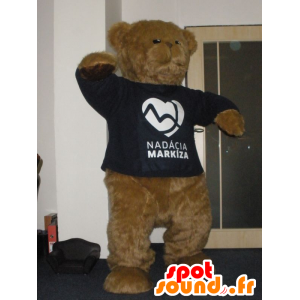 Peluche marrón mascota, suave y peludo - MASFR031995 - Oso mascota